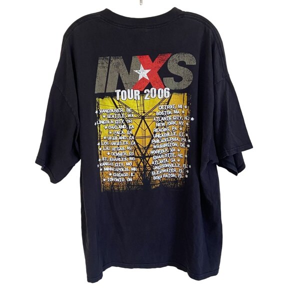 Delta INXS Concert Tour T Shirt 2006 UNISEX 2XL XXL Dual Sided Tour Dates T-Shir - Picture 2 of 6
